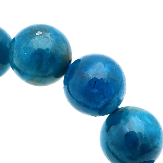 ブルー アパタイト ブレスレット ブラジル産 天然石 1点物 パワーストーン apatite