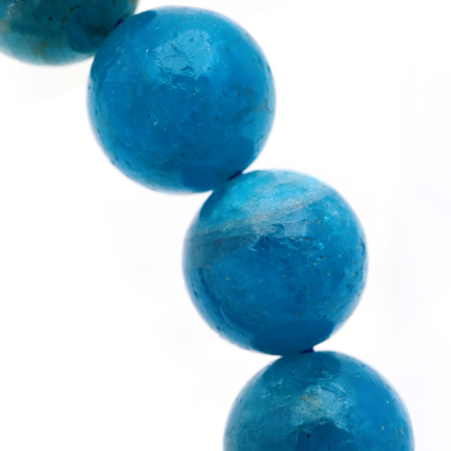ブルー アパタイト ブレスレット ブラジル産 天然石 1点物 パワーストーン apatite