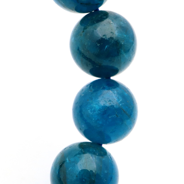 ブルー アパタイト ブレスレット ブラジル産 天然石 1点物 パワーストーン apatite