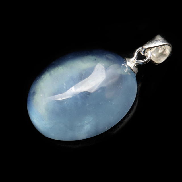 アクアマリン ペンダント 天然石 ネックレス マリンブルー Silver925 1点物 3月 誕生石 藍柱石