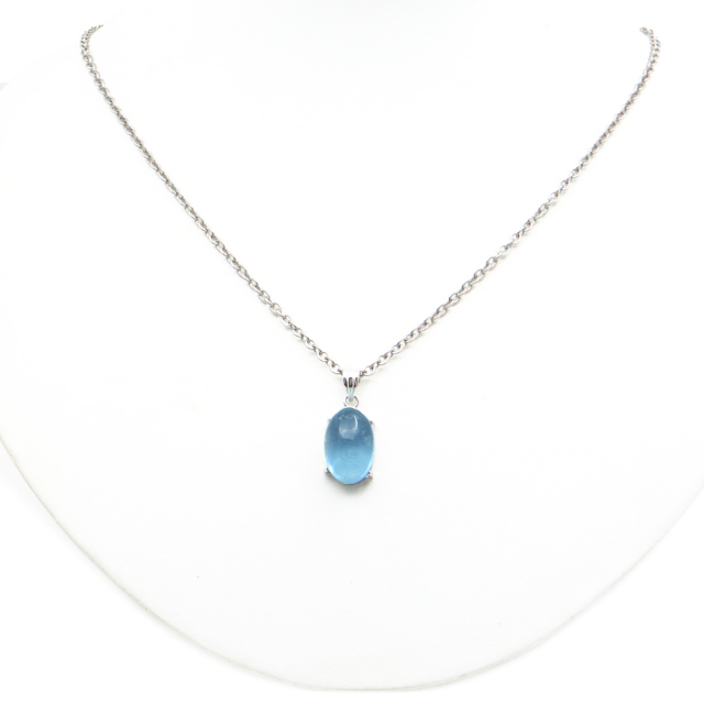 アクアマリン ペンダント 天然石 ネックレス 高品質 Silver925 1点物 3月 誕生石 藍柱石 ベリル