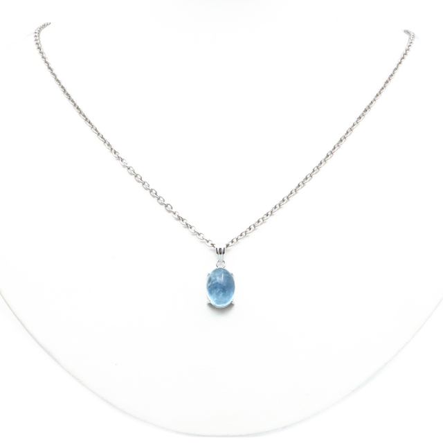 アクアマリン ペンダント 天然石 ネックレス 高品質 Silver925 1点物 3月 誕生石 藍柱石 ベリル