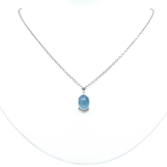 アクアマリン ペンダント 天然石 ネックレス 高品質 Silver925 1点物 3月 誕生石 藍柱石 ベリル