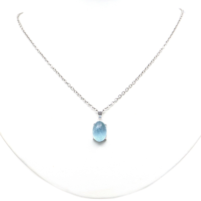 アクアマリン ペンダント 天然石 ネックレス 高品質 Silver925 1点物 3月 誕生石 藍柱石 ベリル