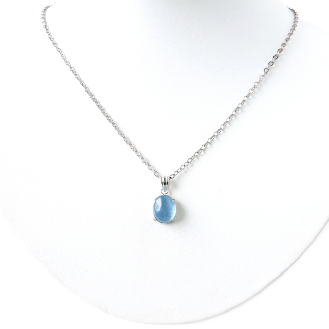 アクアマリン ペンダント 天然石 ネックレス 高品質 Silver925 1点物 3月 誕生石 藍柱石 ベリル