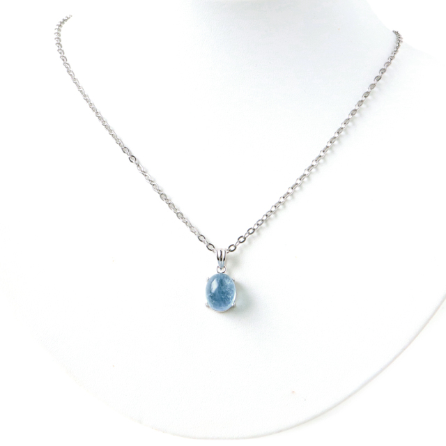 アクアマリン ペンダント 天然石 ネックレス 高品質 Silver925 1点物 3月 誕生石 藍柱石 ベリル