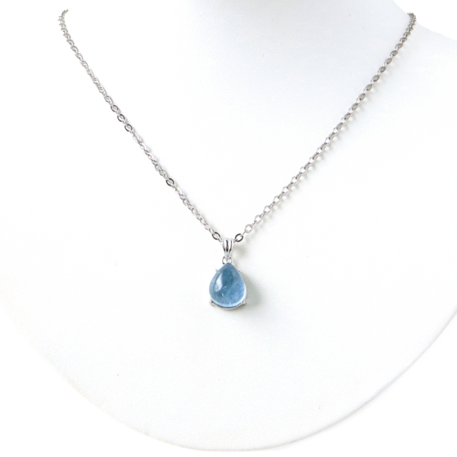 アクアマリン ペンダント 天然石 ネックレス 高品質 Silver925 1点物 3月 誕生石 藍柱石 ベリル