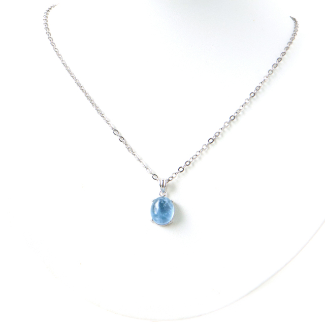 アクアマリン ペンダント 天然石 ネックレス 高品質 Silver925 1点物 3月 誕生石 藍柱石 ベリル