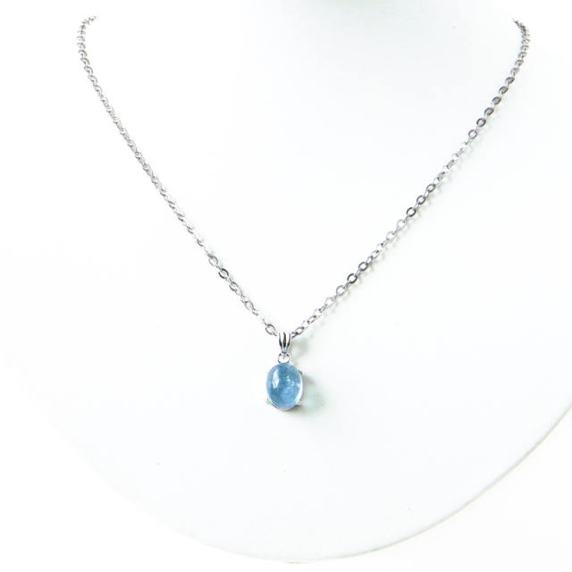 アクアマリン ペンダント 天然石 ネックレス 高品質 Silver925 1点物 3月 誕生石 藍柱石 ベリル