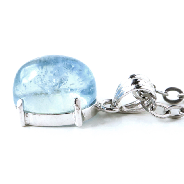 アクアマリン ペンダント 天然石 ネックレス 高品質 Silver925 1点物 3月 誕生石 藍柱石 ベリル