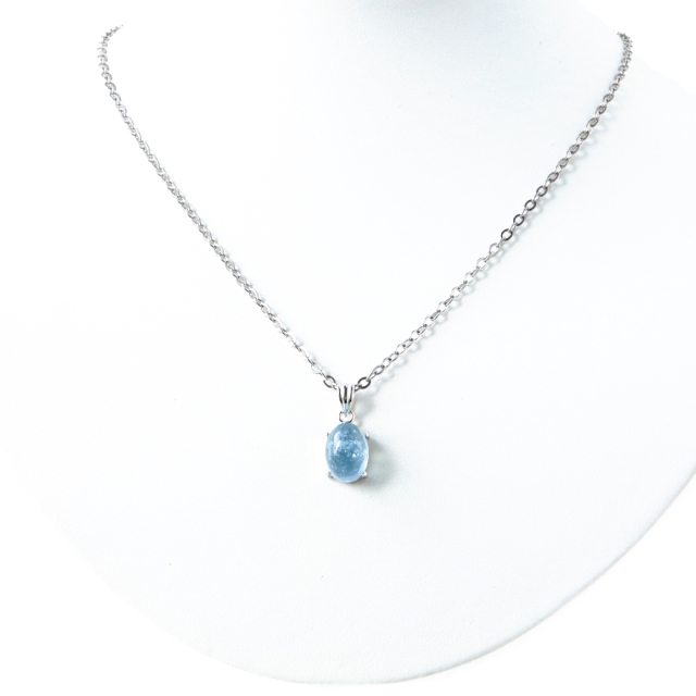 アクアマリン ペンダント 天然石 ネックレス 高品質 Silver925 1点物 3月 誕生石 藍柱石 ベリル