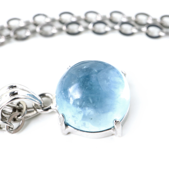 アクアマリン ペンダント 天然石 ネックレス 高品質 Silver925 1点物 3月 誕生石 藍柱石 ベリル