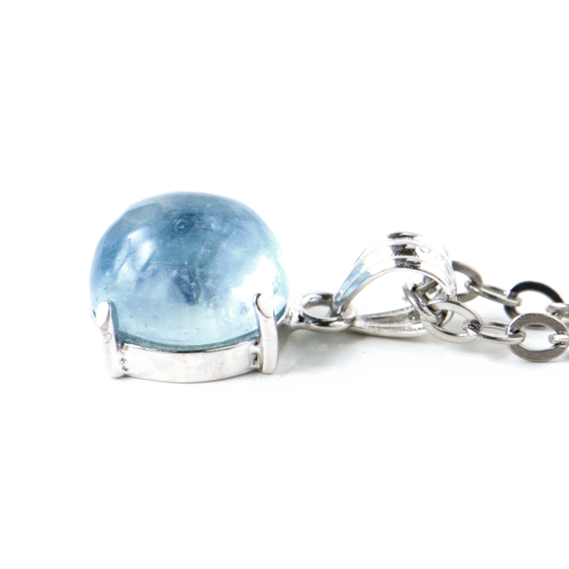 アクアマリン ペンダント 天然石 ネックレス 高品質 Silver925 1点物 3月 誕生石 藍柱石 ベリル