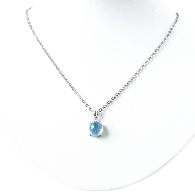 アクアマリン ペンダント 天然石 ネックレス 高品質 Silver925 1点物 3月 誕生石 藍柱石 ベリル
