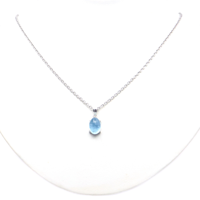 アクアマリン ペンダント 天然石 ネックレス 高品質 Silver925 1点物 3月 誕生石 藍柱石 ベリル