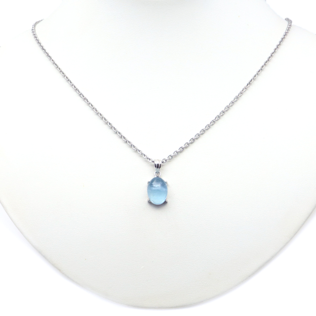 アクアマリン ペンダント 天然石 ネックレス 高品質 Silver925 1点物 3月 誕生石 藍柱石 ベリル
