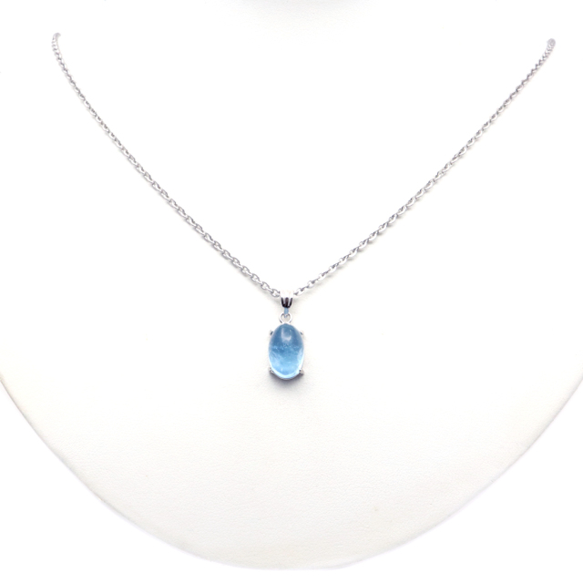 アクアマリン ペンダント 天然石 ネックレス 高品質 Silver925 1点物 3月 誕生石 藍柱石 ベリル