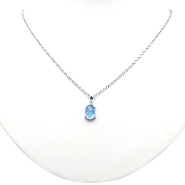 アクアマリン ペンダント 天然石 ネックレス 高品質 Silver925 1点物 3月 誕生石 藍柱石 ベリル
