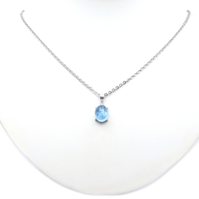 アクアマリン ペンダント 天然石 ネックレス 高品質 Silver925 1点物 3月 誕生石 藍柱石 ベリル