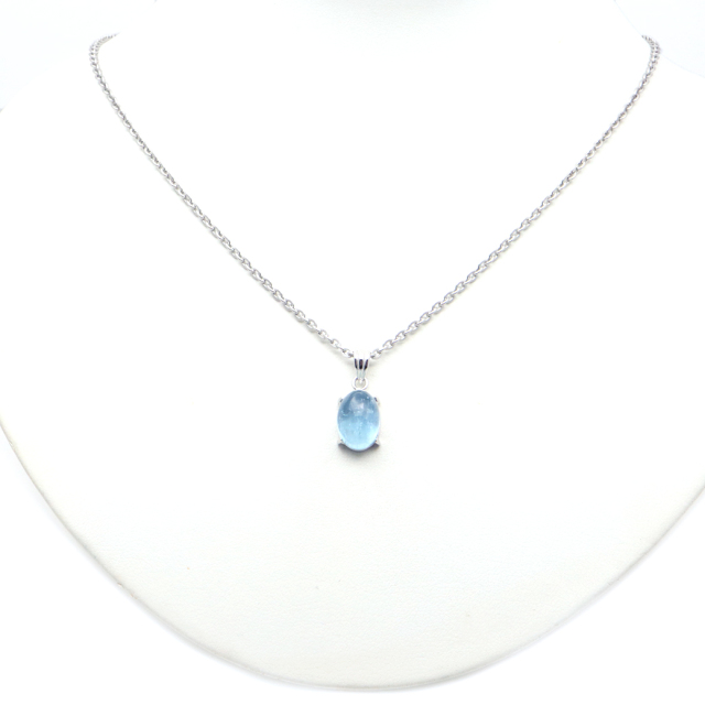 アクアマリン ペンダント 天然石 ネックレス 高品質 Silver925 1点物 3月 誕生石 藍柱石 ベリル