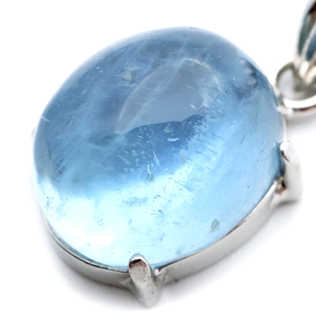 アクアマリン ペンダント 天然石 ネックレス マリンブルー Silver925 1点物 3月 誕生石 藍柱石 ベリル