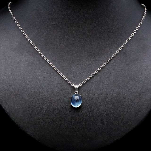 アクアマリン ペンダント 天然石 ネックレス マリンブルー Silver925 1点物 3月 誕生石 藍柱石 ベリル
