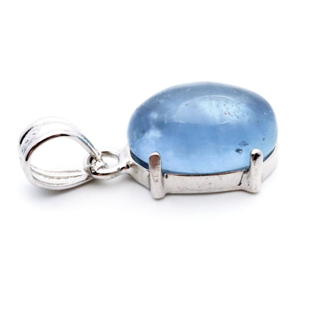 アクアマリン ペンダント 天然石 ネックレス マリンブルー Silver925 1点物 3月 誕生石 藍柱石 ベリル