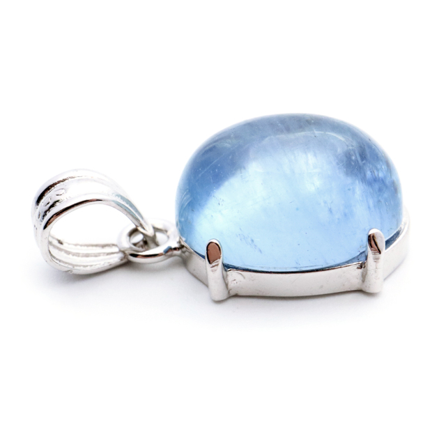 アクアマリン ペンダント 天然石 ネックレス マリンブルー Silver925 1点物 3月 誕生石 藍柱石 ベリル