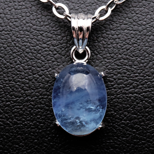 アクアマリン ペンダント 天然石 ネックレス マリンブルー Silver925 1点物 3月 誕生石 藍柱石 ベリル