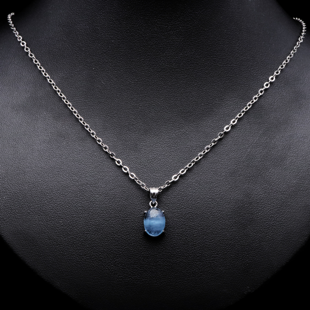 アクアマリン ペンダント 天然石 ネックレス マリンブルー Silver925 1点物 3月 誕生石 藍柱石 ベリル