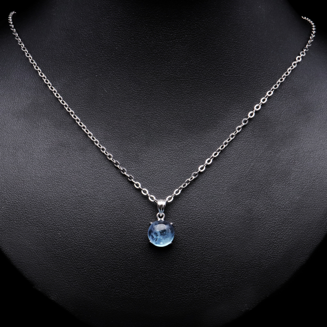 アクアマリン ペンダント 天然石 ネックレス マリンブルー Silver925 1点物 3月 誕生石 藍柱石 ベリル