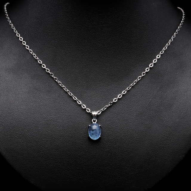 アクアマリン ペンダント 天然石 ネックレス マリンブルー Silver925 1点物 3月 誕生石 藍柱石 ベリル