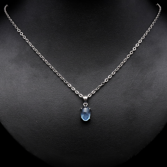 アクアマリン ペンダント 天然石 ネックレス マリンブルー Silver925 1点物 3月 誕生石 藍柱石 ベリル