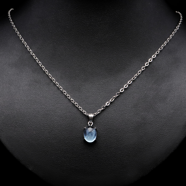 アクアマリン ペンダント 天然石 ネックレス マリンブルー Silver925 1点物 3月 誕生石 藍柱石 ベリル