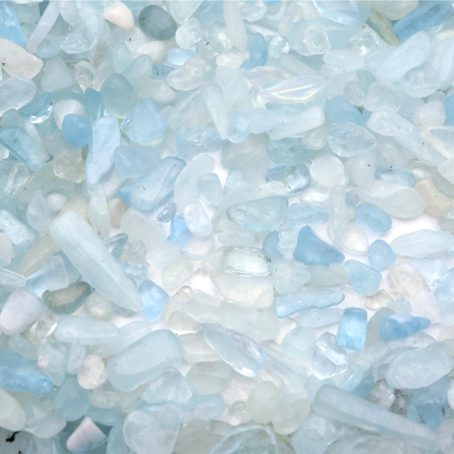アクアマリン さざれ石 100g サイズ小 ベリル 緑柱石 Aquamarine 天然石 パワーストーン 浄化グッズ
