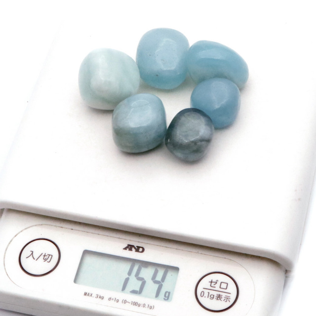 アクアマリン タンブル 150g 緑柱石 Aquamarine 天然石 パワーストーン 浄化 グッズ 3月 誕生石