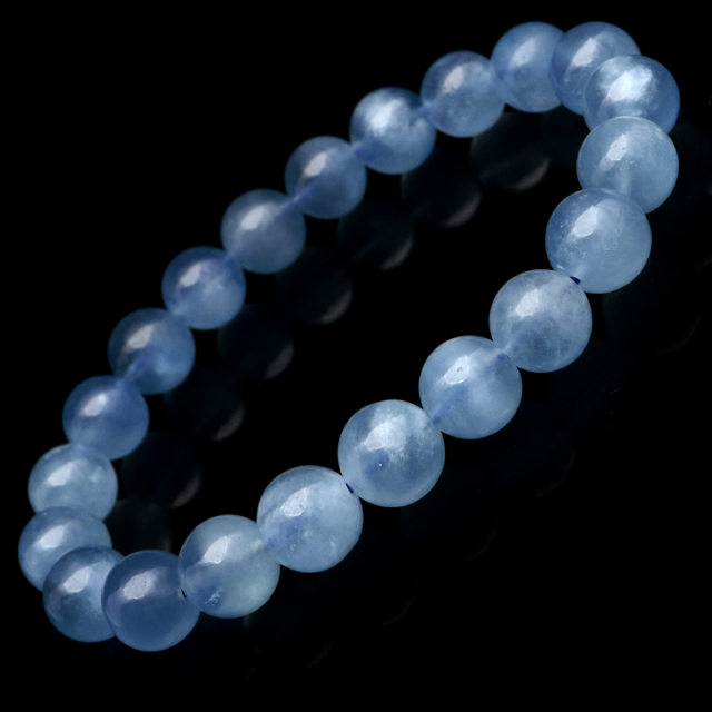 アクアマリン ブレスレット AA 3月 誕生石 天然石 パワーストーン 1点もの Aquamarine