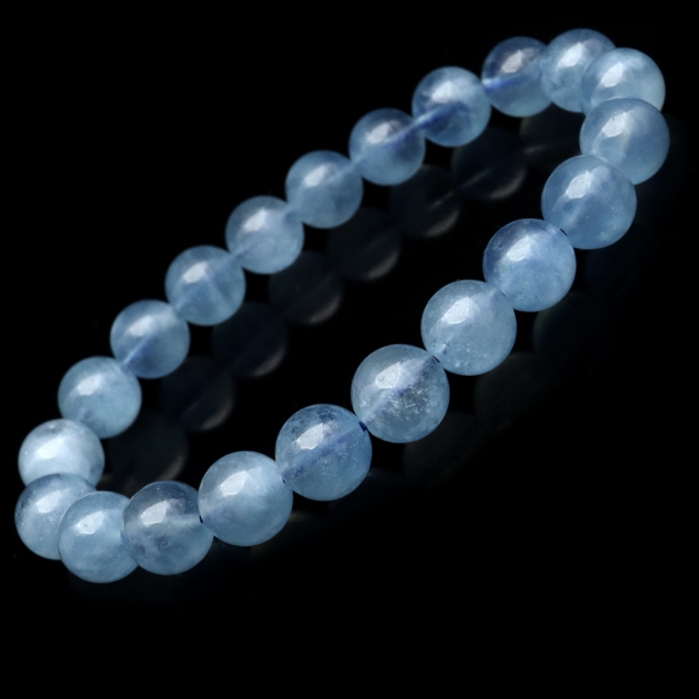 アクアマリン ブレスレット AA 3月 誕生石 天然石 パワーストーン 1点もの Aquamarine