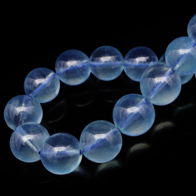 アクアマリン ブレスレット AAA 9.5mm 3月 誕生石 天然石 パワーストーン 1点もの Aquamarine