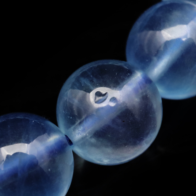 アクアマリン ブレスレット AAA 9.5mm 3月 誕生石 天然石 パワーストーン 1点もの Aquamarine