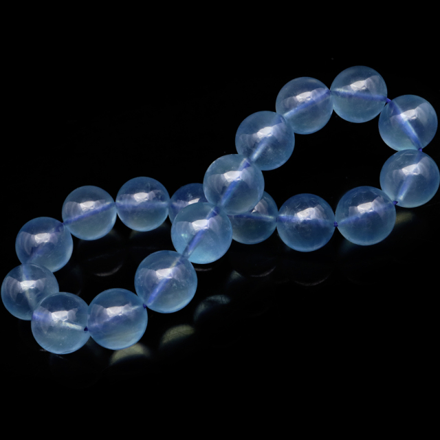 アクアマリン ブレスレット AAA 10.5mm 3月 誕生石 天然石 パワーストーン 1点もの Aquamarine