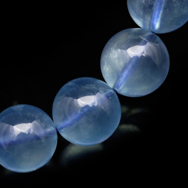 アクアマリン ブレスレット AAA 10.5mm 3月 誕生石 天然石 パワーストーン 1点もの Aquamarine