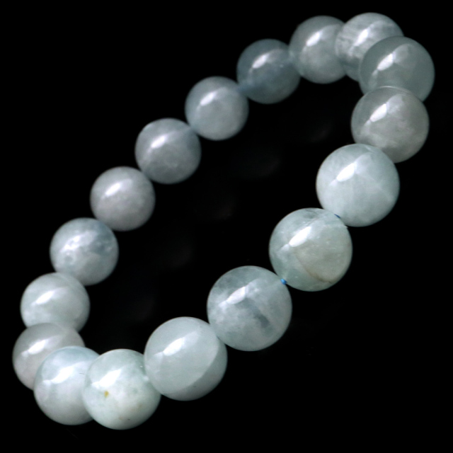 アクアマリン ブレスレット 12mm 1点もの 3月 誕生石 天然石 パワーストーン 贈り物 プレゼント ギフト 贈り物