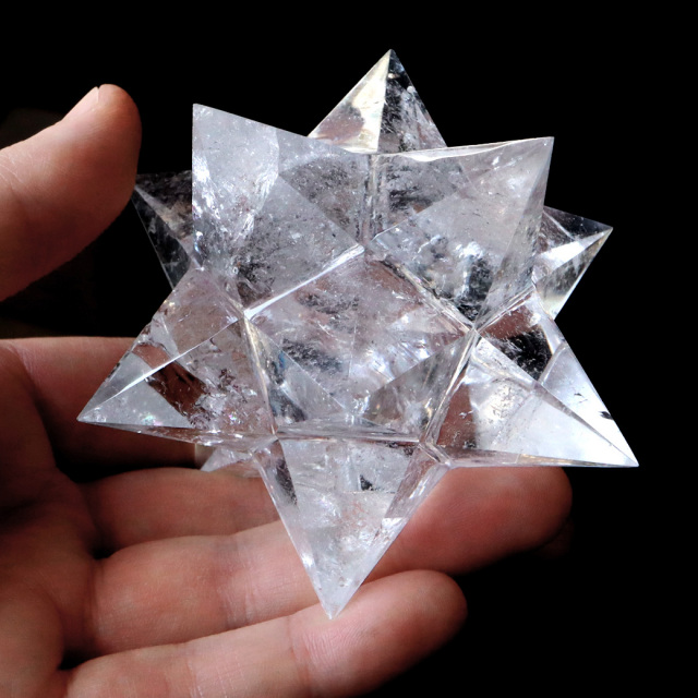 高品質　レムリアンシード　クリスタル　アステロイド　マカバスター　水晶　天然石 レムリアンシード アステロイド LLサイズ 5A 虹入り 神聖幾何学 星型12