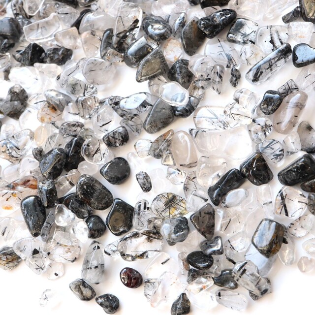 061549 天然石ブラックルチルインクォーツ六角柱 【公式通販】