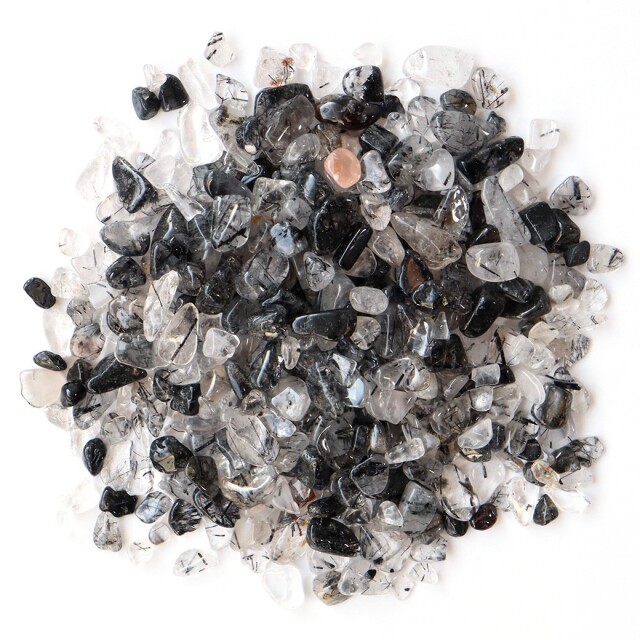 ブラック ルチルクォーツ 黒針水晶 高品質 さざれ石 100g 天然石 パワーストーン 浄化グッズ