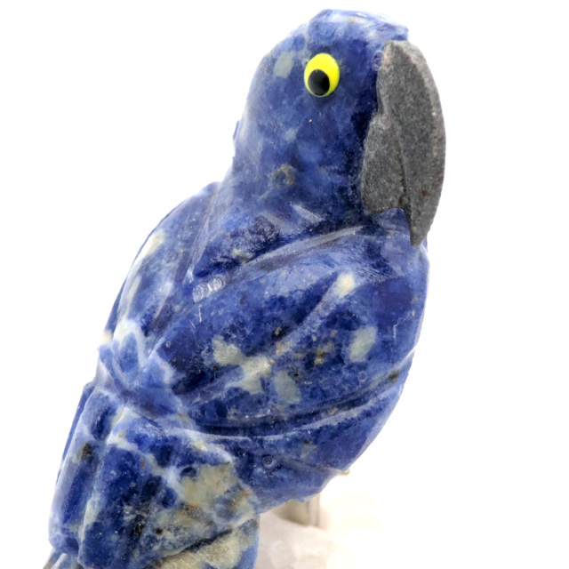 天然石 鳥 置き物 オーナメント 宝石鳥 インコ ラピスラズリ オウム 水晶 クラスター 原石 パワーストーン 彫刻 彫り物 天然石 1点もの
