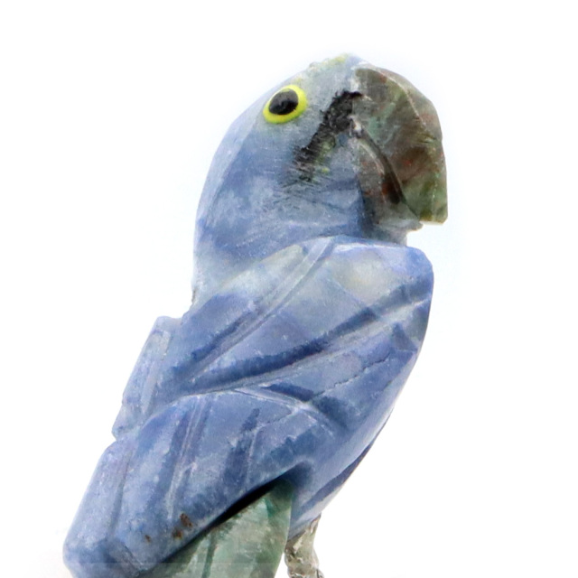 天然石 鳥 置き物 オーナメント 宝石鳥 インコ ソーダライト オウム 水晶 クラスター 原石 パワーストーン 彫刻 彫り物 天然石 1点もの