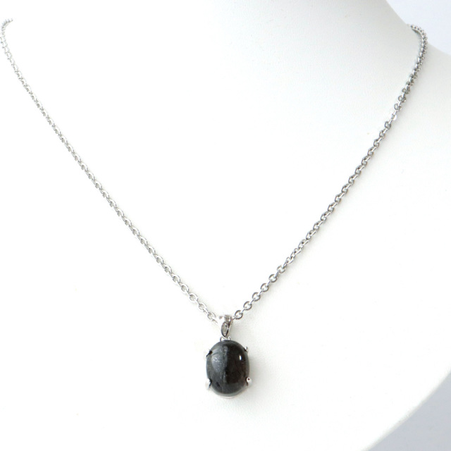 ブラックルチル ペンダント ルチルクォーツ 黒針 Silver925 チェーン付き