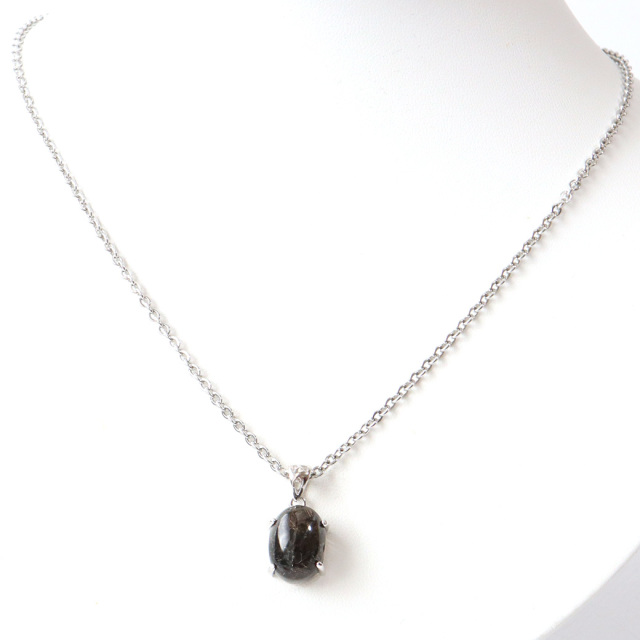 ブラックルチル ペンダント ルチルクォーツ 黒針 Silver925 チェーン付き